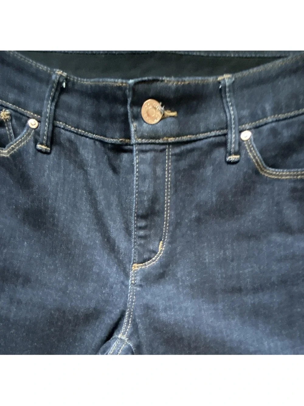 Chico's Navy Skinny Jeans - Dark Blue Stretch